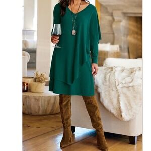 Soft Surroundings Green Midi Dress